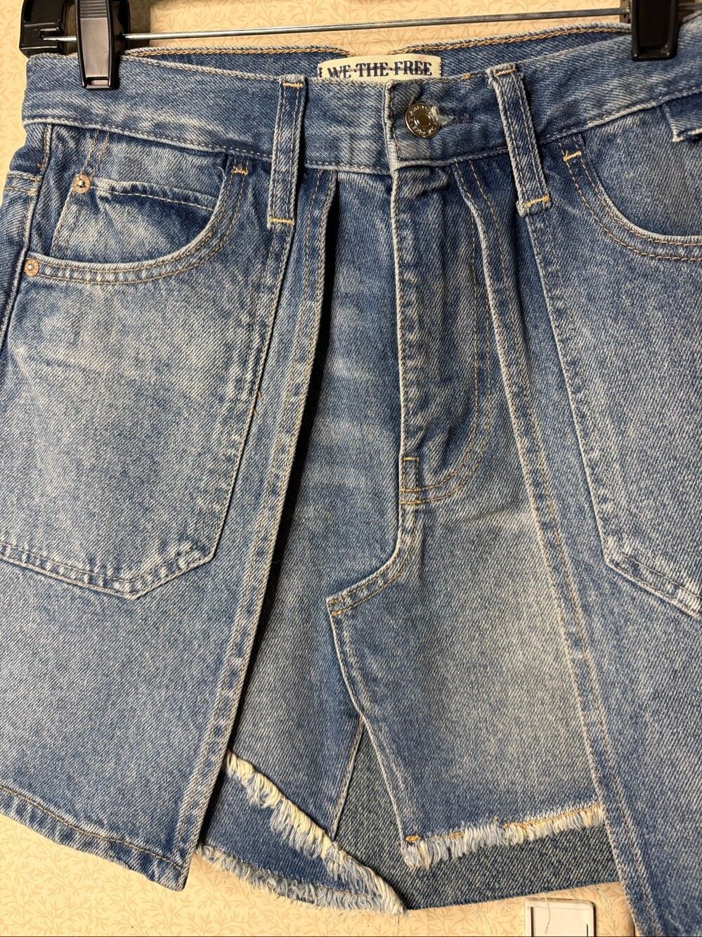 NWOT We The Free denim mini skirt - Picture 2 of 10